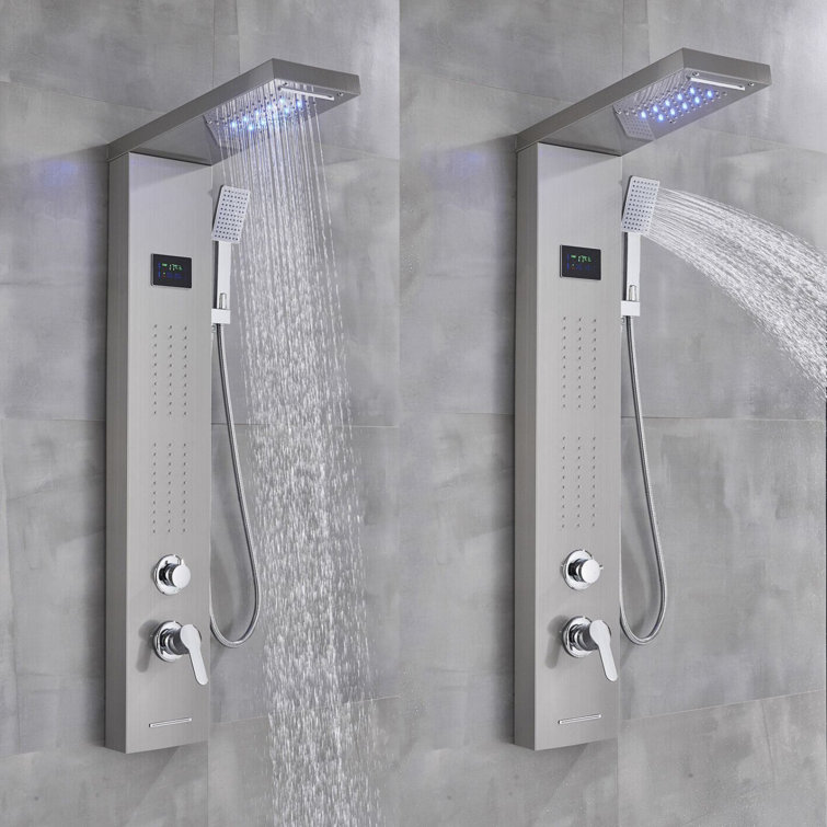 Augusts 44'' Shower Panel with Fixed Shower Head Wayfair Canada